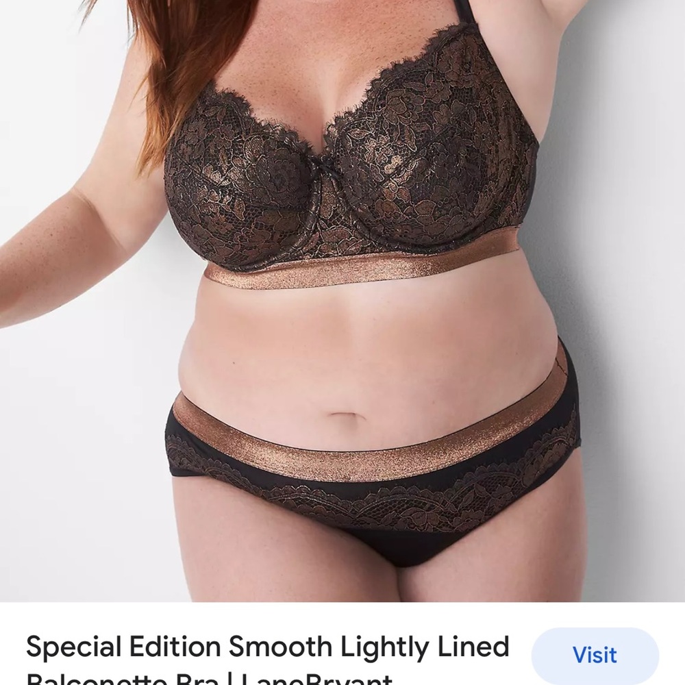 Limited Edition, Bronze-Gold bra with Lace trim, wired lightly lined Balconette